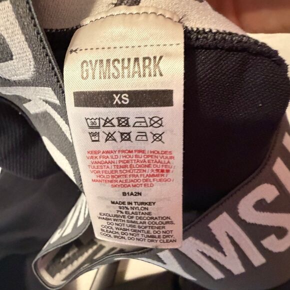 Gymshark Black 3/4 Leggings With Signature Waist Band Size XS - Picture 5 of 5